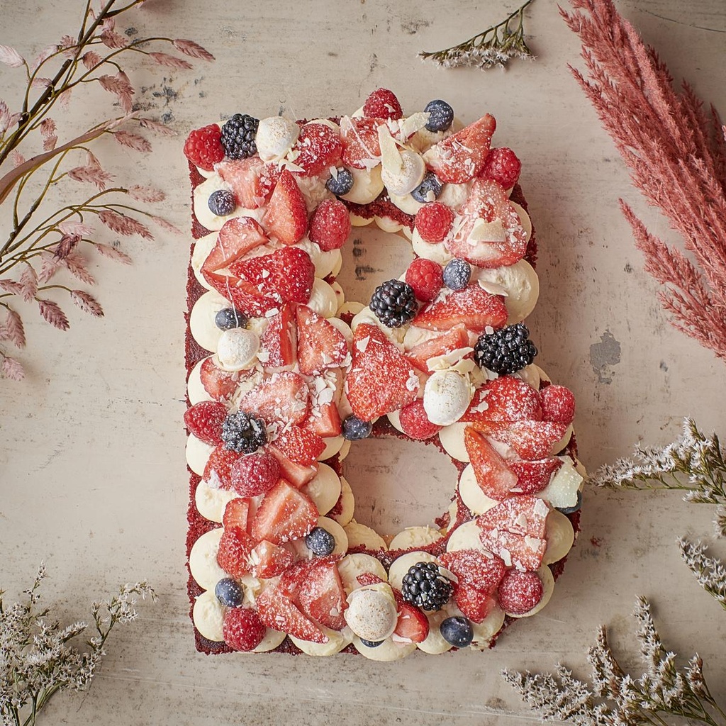 Numbercake Rood Fruit klein