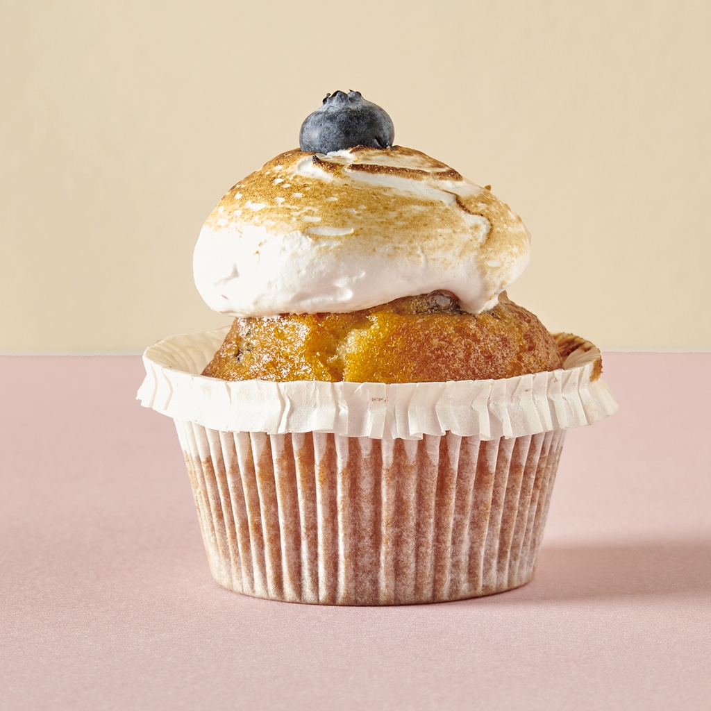 Cupcake Myrtille meringuée 
