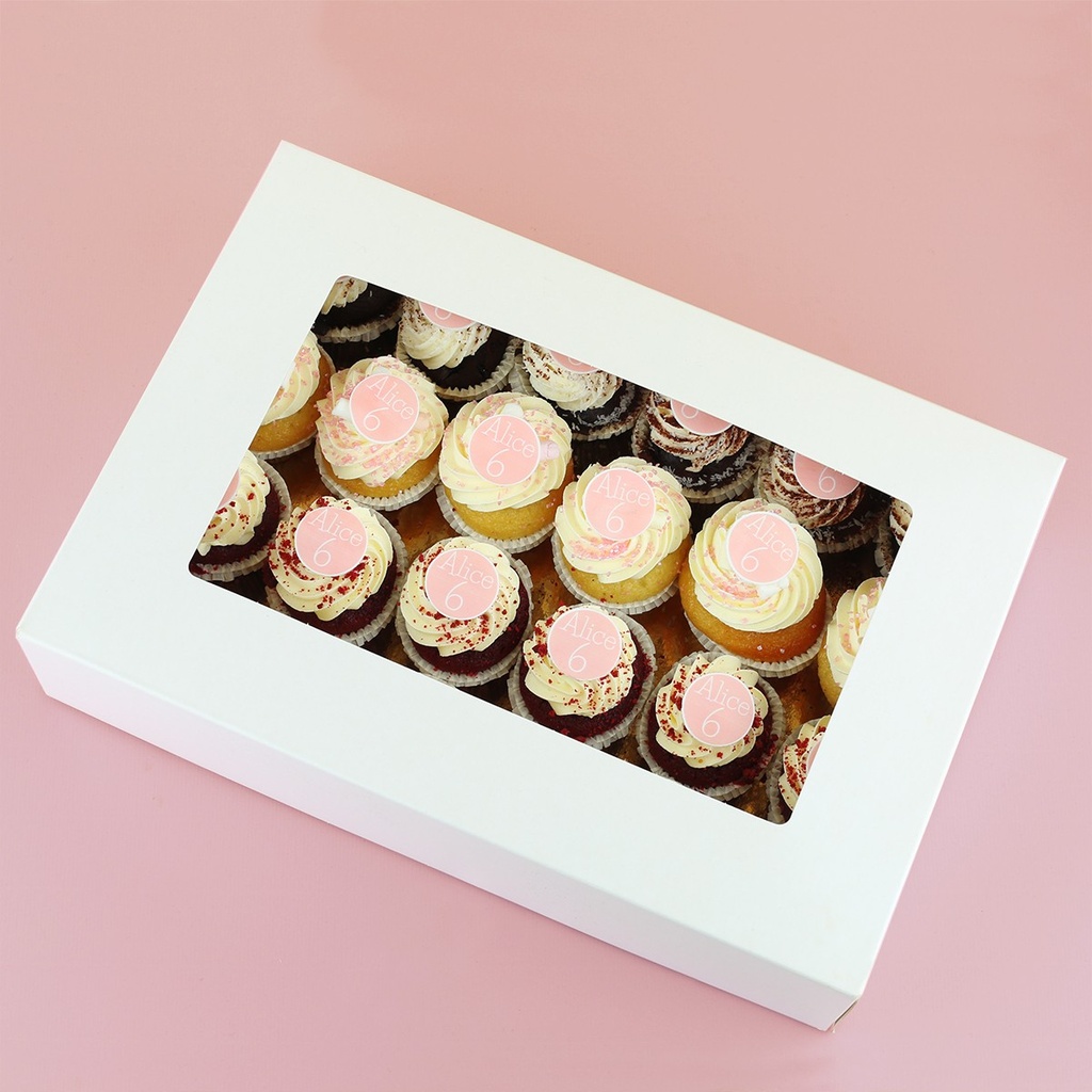 Boîte à cupcakes avec logo (24pcs)