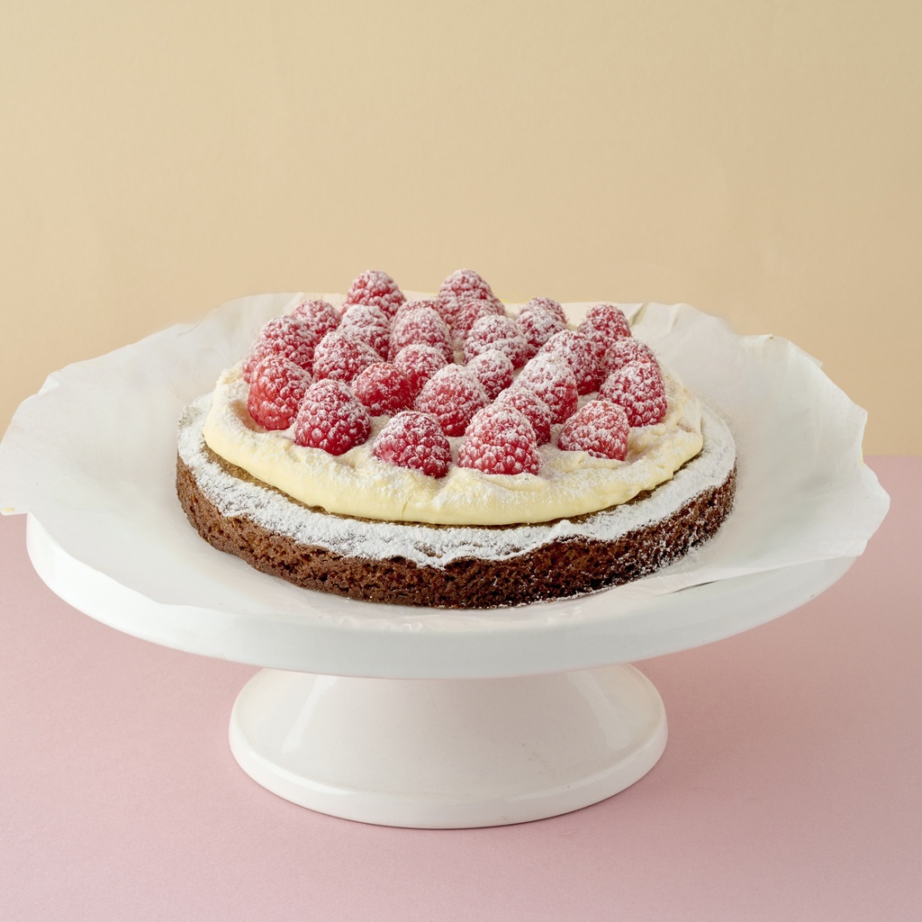 Tarte aux framboises bretonne