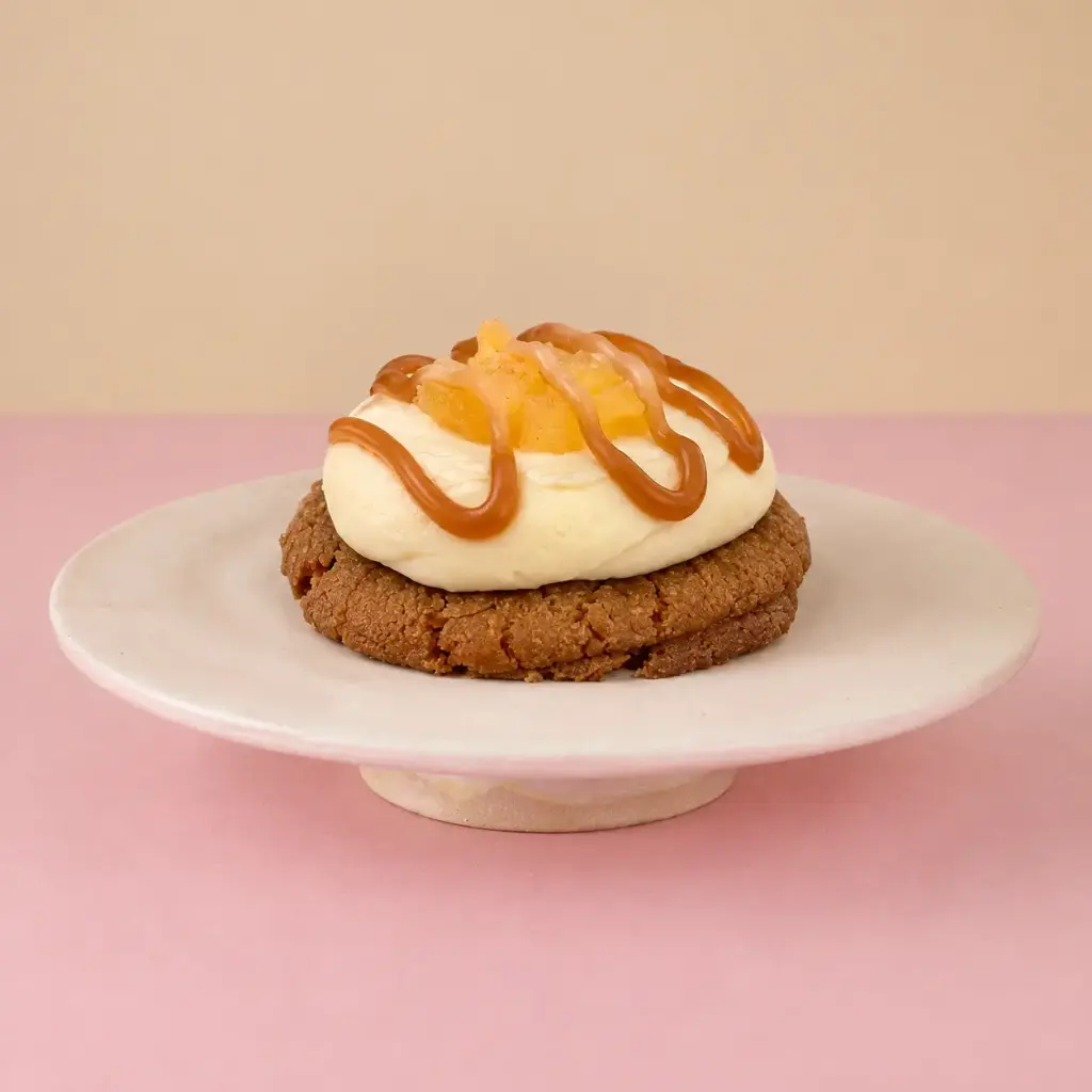 Apple Caramel Crumbl Cookie