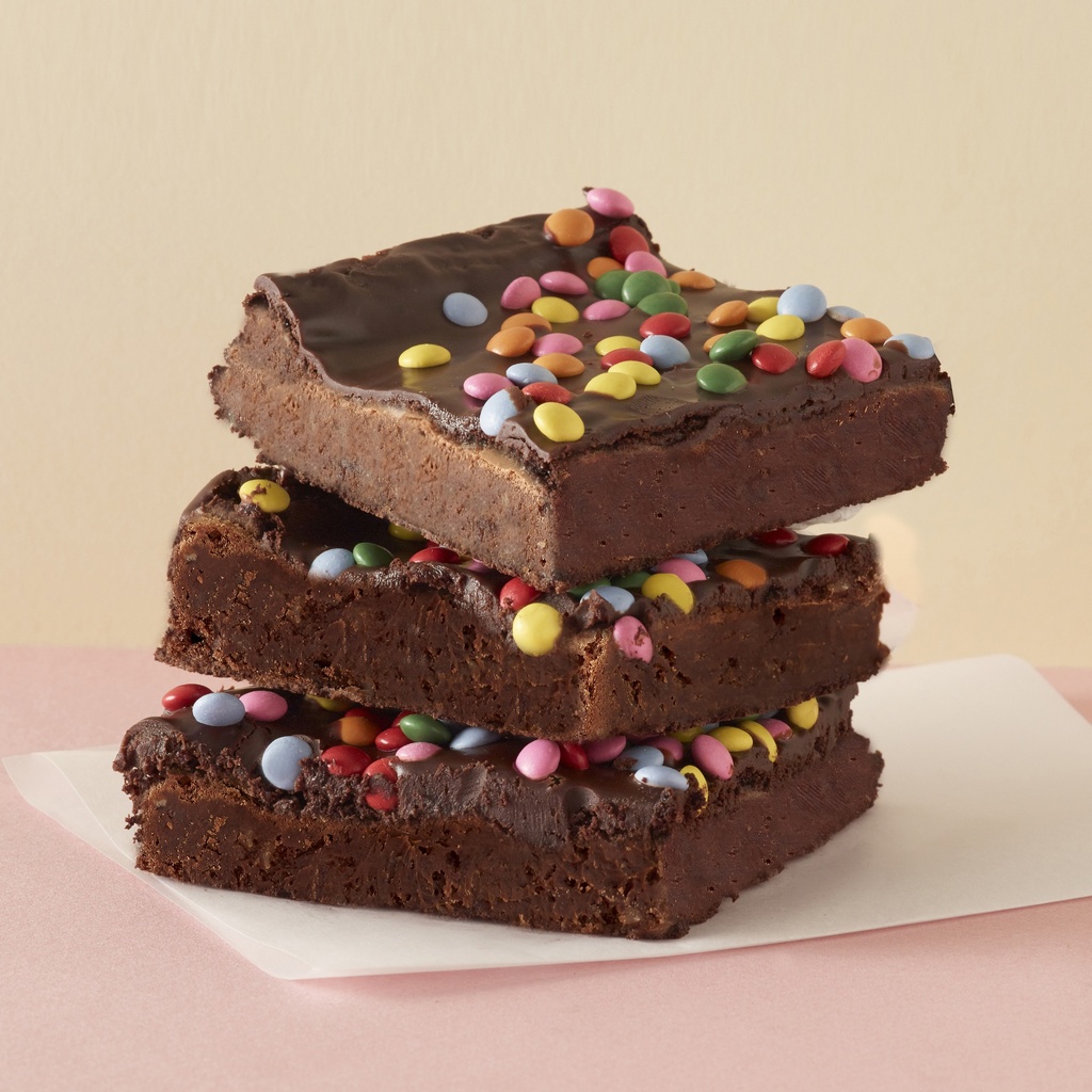 Brownie met Smarties (halve plateau)