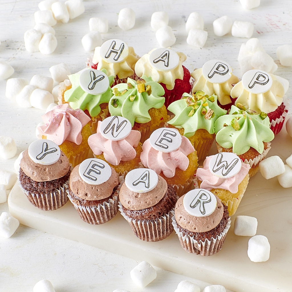 Mini cupcakes Nieuwjaar
