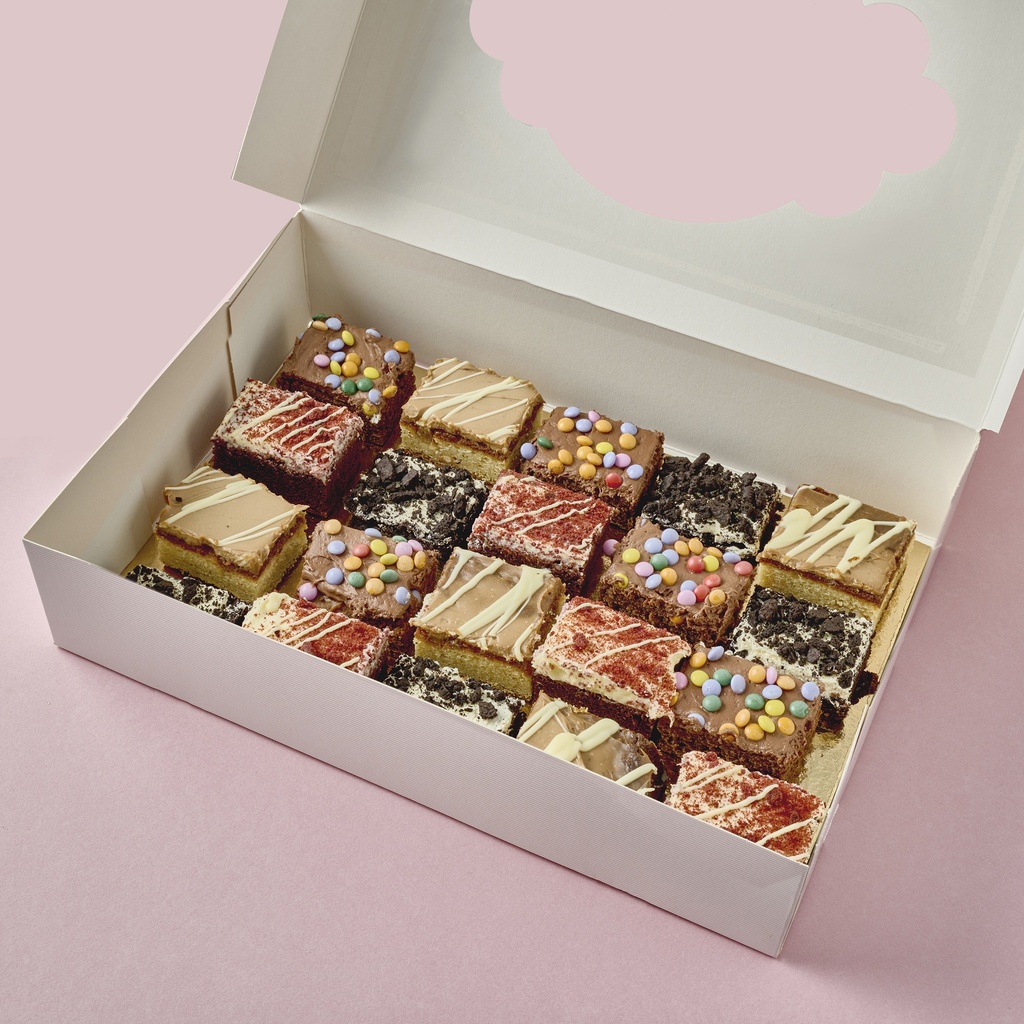Brownie mix box met logo