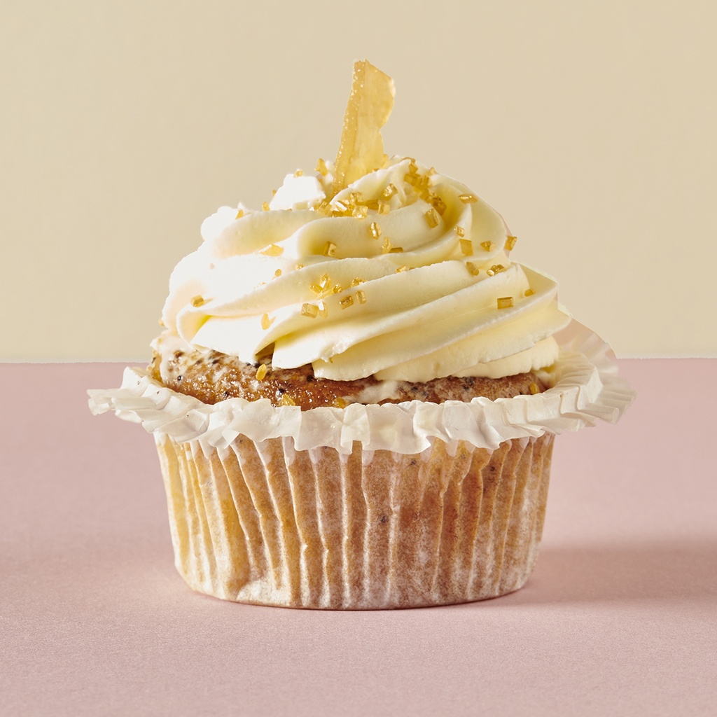 Citroen Maanzaad cupcake (vegan)